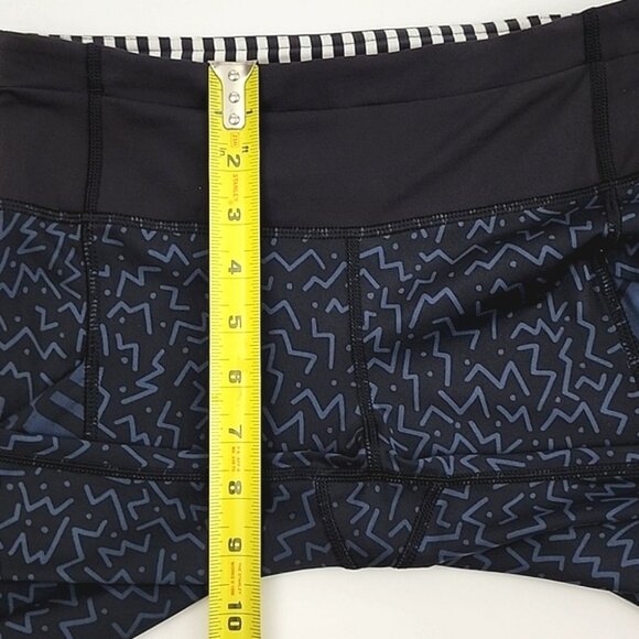Lululemon Seawheeze 2015 Speed Tight III Legging Black Blue 28" Inseam Size 4 - Picture 12 of 14